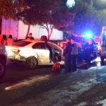 Aparatoso choque involucra a una unidad policial; movilización tras el percance en Querétaro